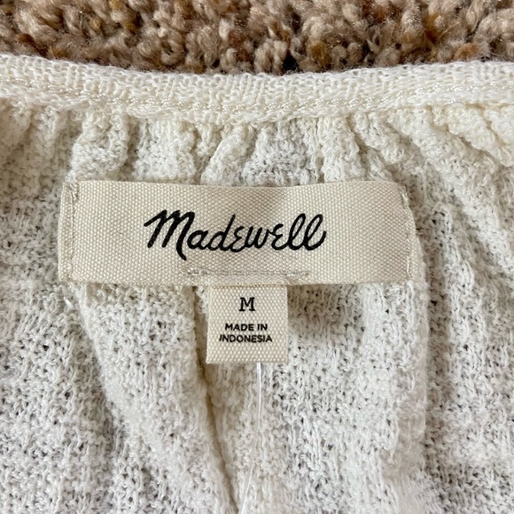 NWOT Madewell Ivory Cotton Keyhole Top - Picture 3 of 8